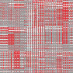 Rug seamless texture with square pattern, ethnic fabric, grunge background, boho style pattern, 3d illustration