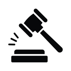An icon of auction law in modern design style, ready to use vector