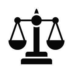 Trendy icon of balance scale in editable style, business law symbol