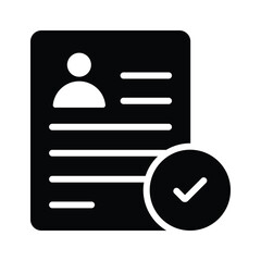 Grab this amazing icon of curriculum vitae in modern style