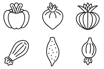 Parsnip Peel line art detailed vegetable outline