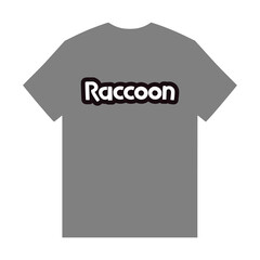 raccoon text tshirt fashion sticker vector illustration template design