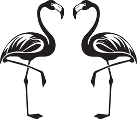 flamingo silhouette vector