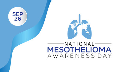 mesothelioma awareness day is observed every year on September. banner design template Vector illustration background design.