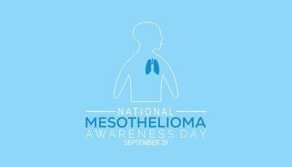 mesothelioma awareness day is observed every year on September. banner design template Vector illustration background design.