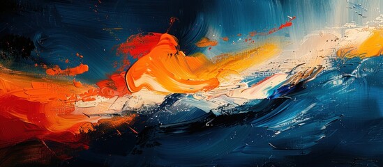 Abstract Painting with Dynamic Brushstrokes