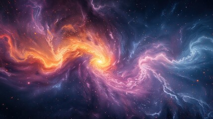 Fototapeta premium Cosmic Swirl: A Stellar Symphony