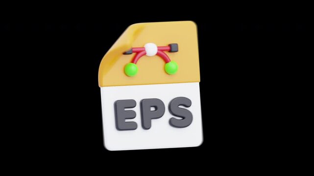 3D Animation of EPS Extension Supports Graphics | Alpha Channel