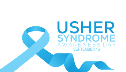 Usher Syndrome Awareness Day is observed every year on September. banner design template Vector illustration background design.