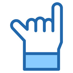 Vector Icon rock, hand, hands and gestures, gestures, sign