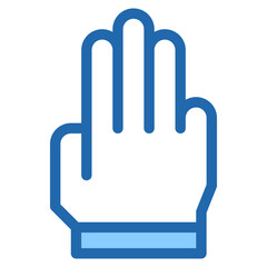 Vector Icon five, hand, hands and gestures, gestures, sign