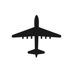 Aircraft icon vector. Plane illustration sign. Airplane symbol. Travel logo.