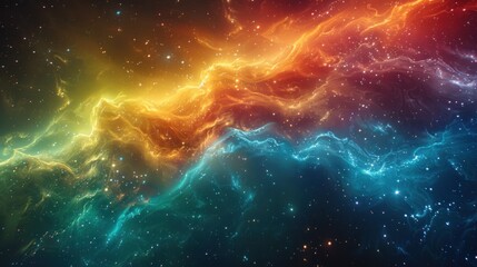 Cosmic Nebula: A Dance of Colors