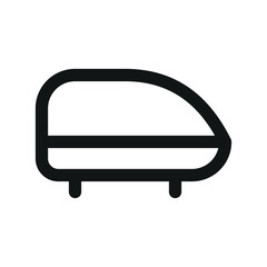 Car roof box storage UI icon, car rooftop cargo carrier minimal line vector symbol