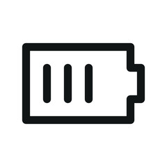 Electric car battery UI icon, battery charging minimal line vector symbol