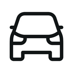 Car UI icon, automobile minimal line vector symbol