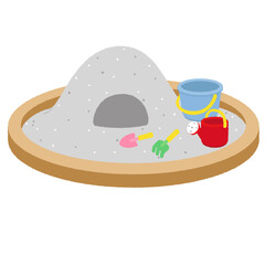 砂場のイラスト
