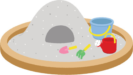 砂場のイラスト