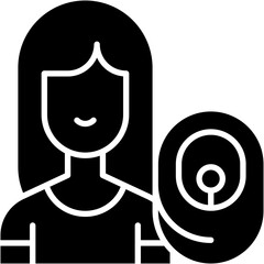 Obraz premium Vector Icon mother, mom, baby, new born, child