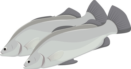 Flat vector Fresh fish EPS
