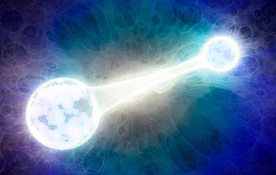 Conceptual image of quantum entanglement