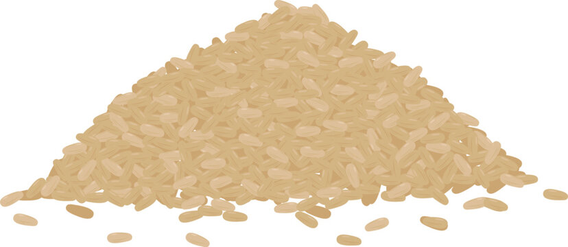 Flat vector Brown rice EPS