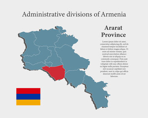 Vector map Armenia, province Ararat