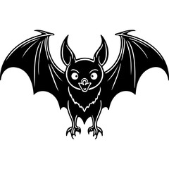 bat monochrome hand drawn line illustration, transparent background