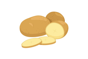 Flat vector Potato JPG