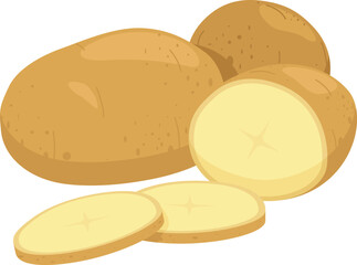 Flat vector Potato EPS