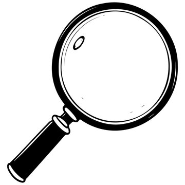 recommend clip art: cartoon magnifying glass of hand drawn line illustration, transparent background