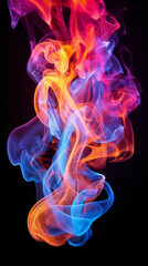 Obraz premium colorful smoke on black background
