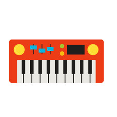 Vector picture of toy piano isolated on white background.