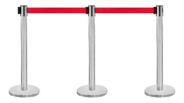 Mock up red walkway barrier
