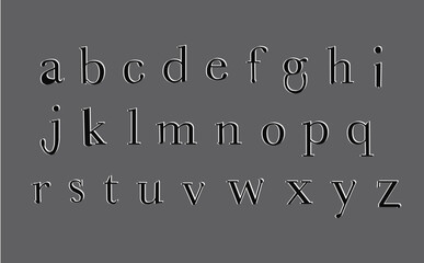 Obraz premium Black lowercase letters font