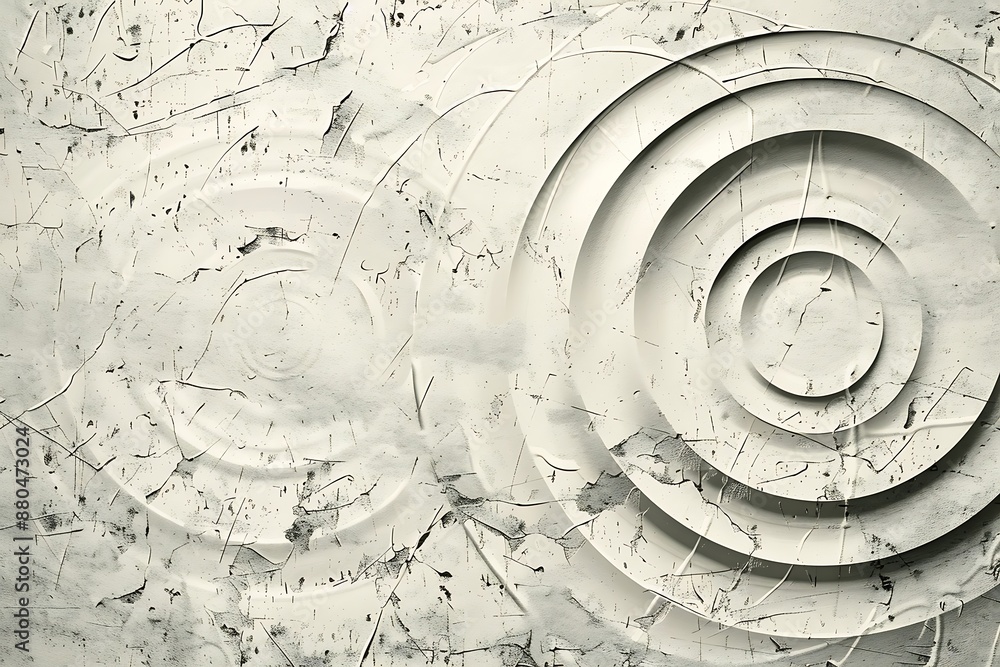 Poster white abstract background with circles.