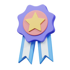 puple blue rating 3d illustration