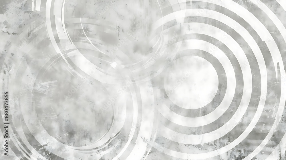 Poster white abstract background with circles.