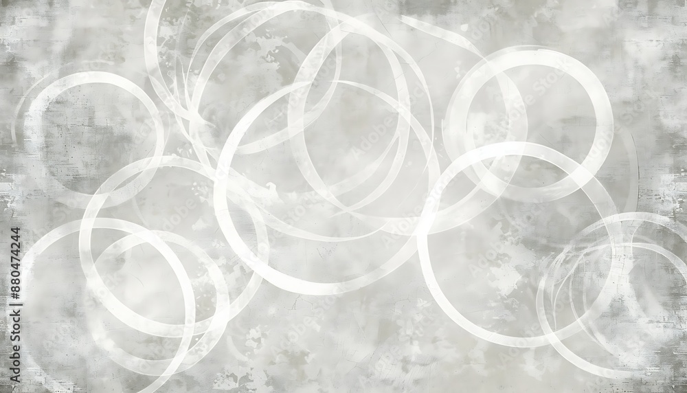 Poster white abstract background with circles.