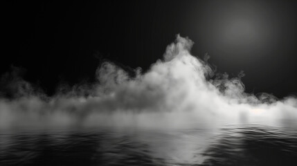 Smoke black ground fog cloud floor mist background steam dust dark white horror overlay. Ground smoke haze night black water atmosphere 3d magic spooky smog texture isolated transparent effect circle