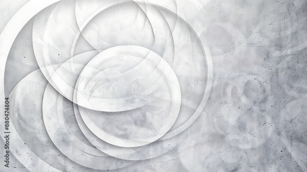 Poster white abstract background with circles.