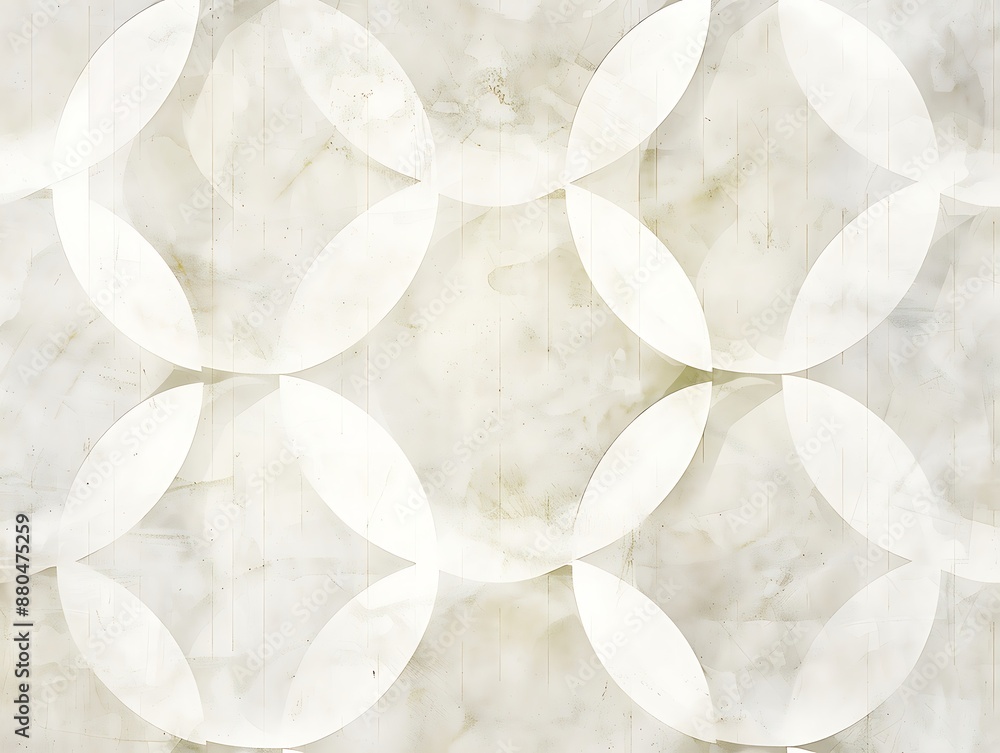 Poster white abstract background with circles.