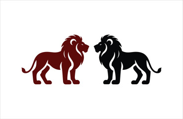 Lion silhouette vector illustration artwork