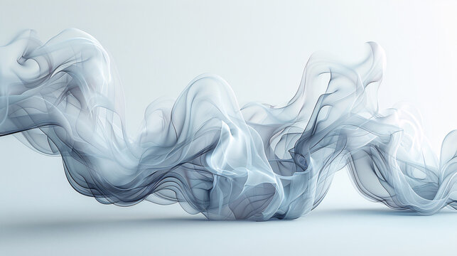 Transparent smoke billows gracefully against a prist 