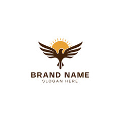 A bird logo template vector icon element isolated with an editable stroke.  bird logo, vector icon, logo template, isolated icon, editable stroke, vector illustration, bird icon, graphic design