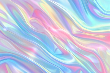 This is an abstract holographic background with a real texture in pale violet, pink, and mint colors.