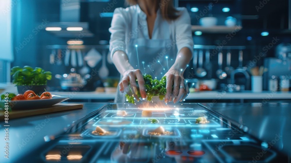 Poster augmented reality enhancing a cooking tutorial, interactive and practical.