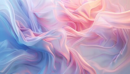 Fototapeta premium Abstract Pastel Shapes in Soft Gradient Hues Shifting and Flowing