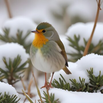 bird in snow