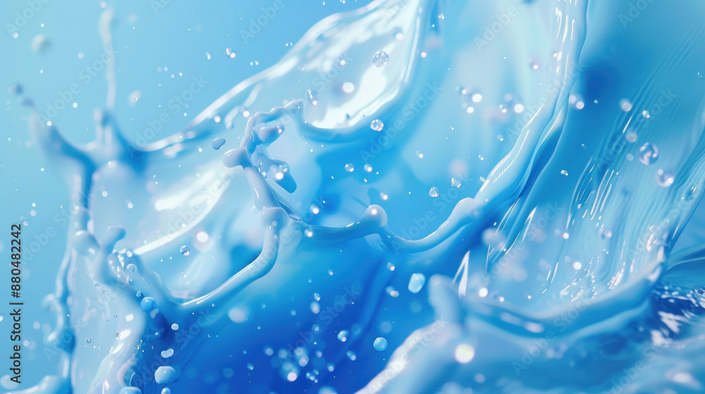 Poster dynamic liquid detergent splash in studio environment